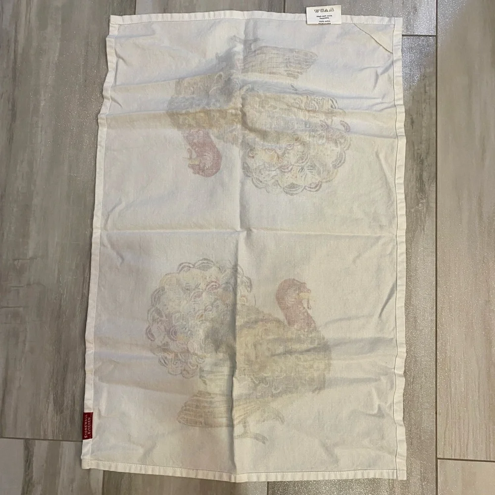 Double Thanksgiving Turkey Cotton Flour Sack Kitchen Hand Towel